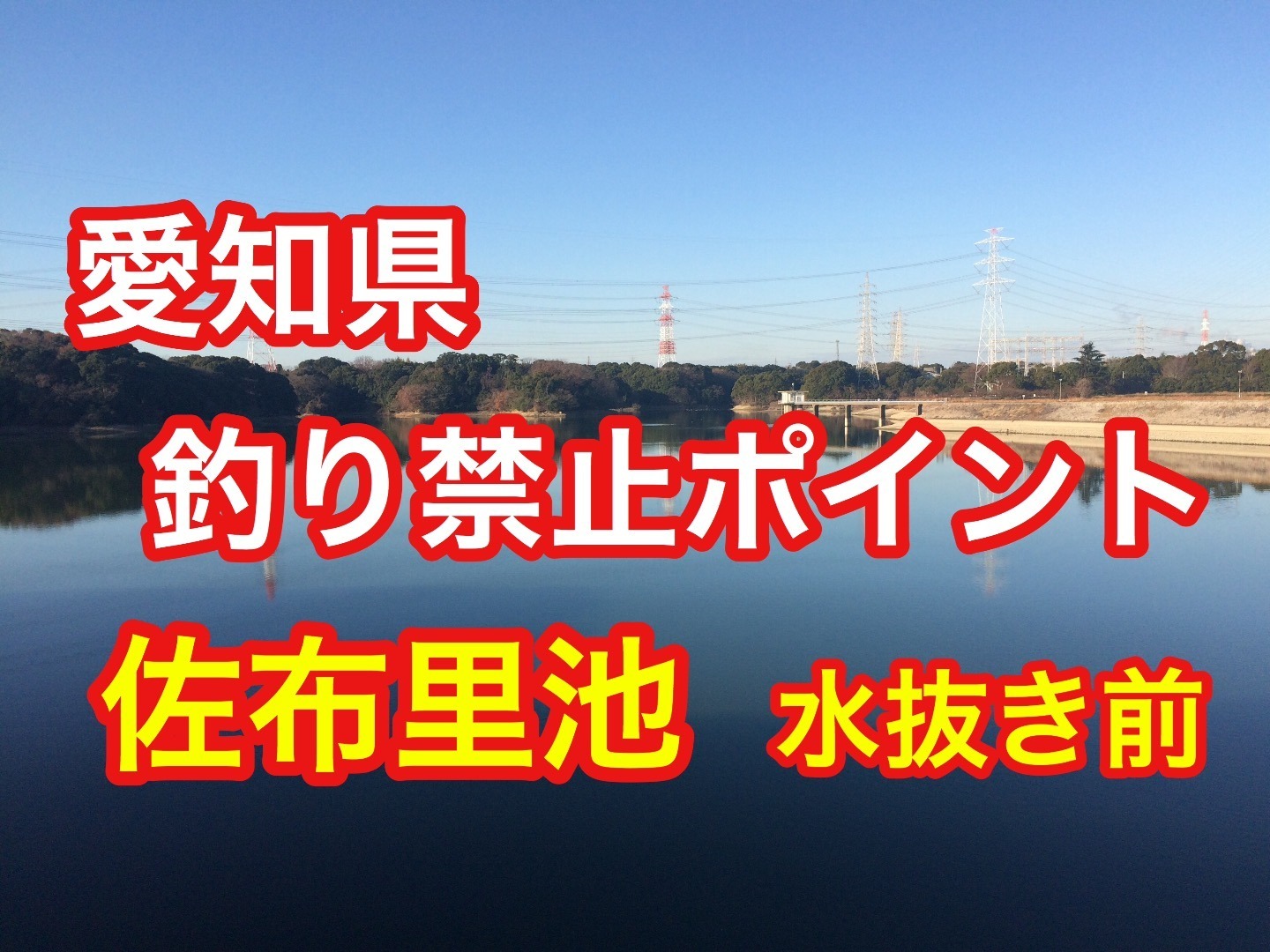 釣りドリーム 佐布里池 水抜き前 愛知県 釣り禁止ポイント