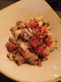 Sautéed jumbo lump crab meat with smoked salmon | at The Blue Point..jpg