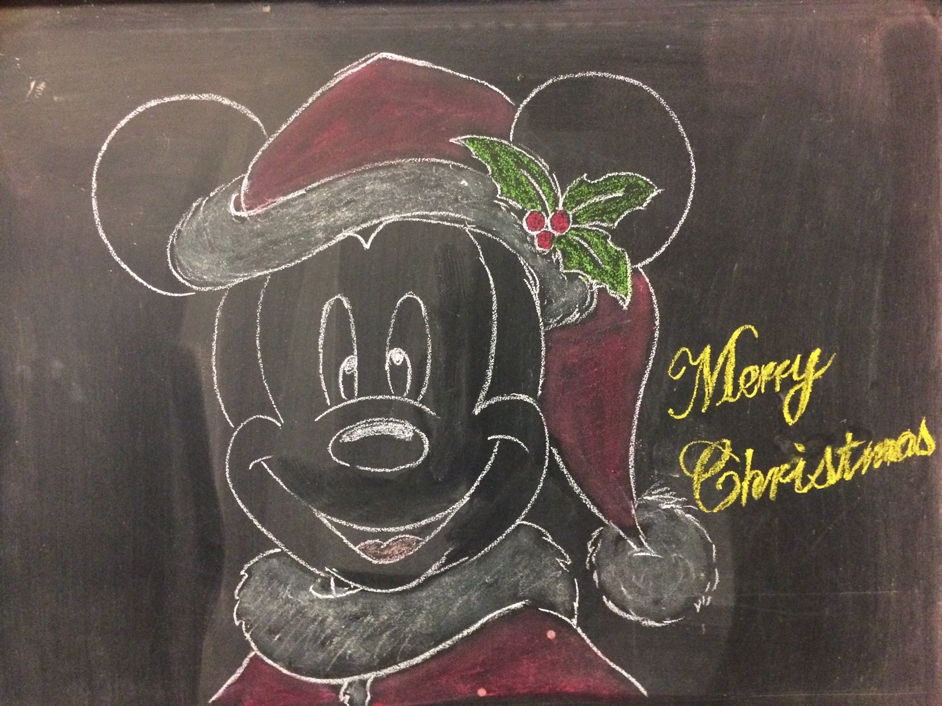 アラフォーのイタズラ描き ディズニー クリスマス ミッキー ミッキーサンタ