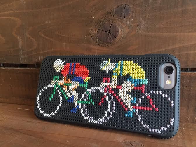 新米主婦の チリツモ Happy Life クロスステッチ 自転車のアイフォンケース Iphone６