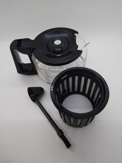 coffee decanter, coffee filter, spoon, and brush.jpg