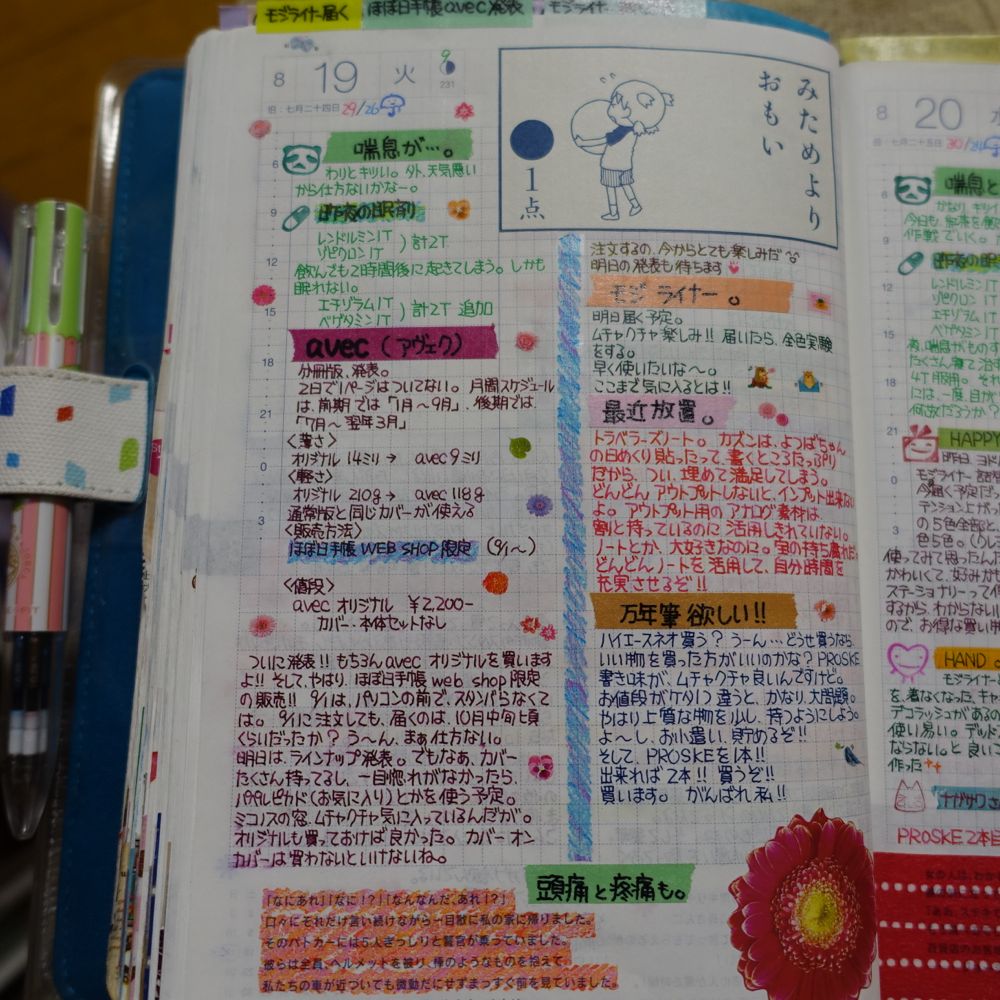 ジャニ蔵の自由過ぎる日記 ほぼ日手帳 8 19