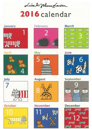 北欧のデザインと それから雑貨 北欧のデザイン45 リサ ラーソン カレンダー 2016