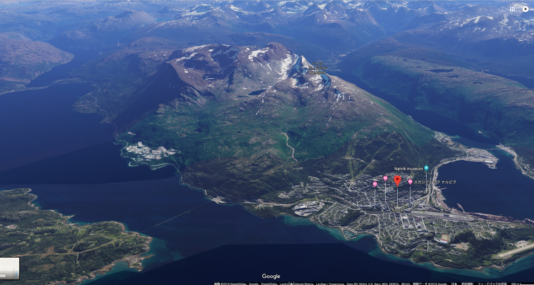 Moat San の自由帳 Google Map で Bfv の戦場に行ってみた Fjell 652 ノルウェー