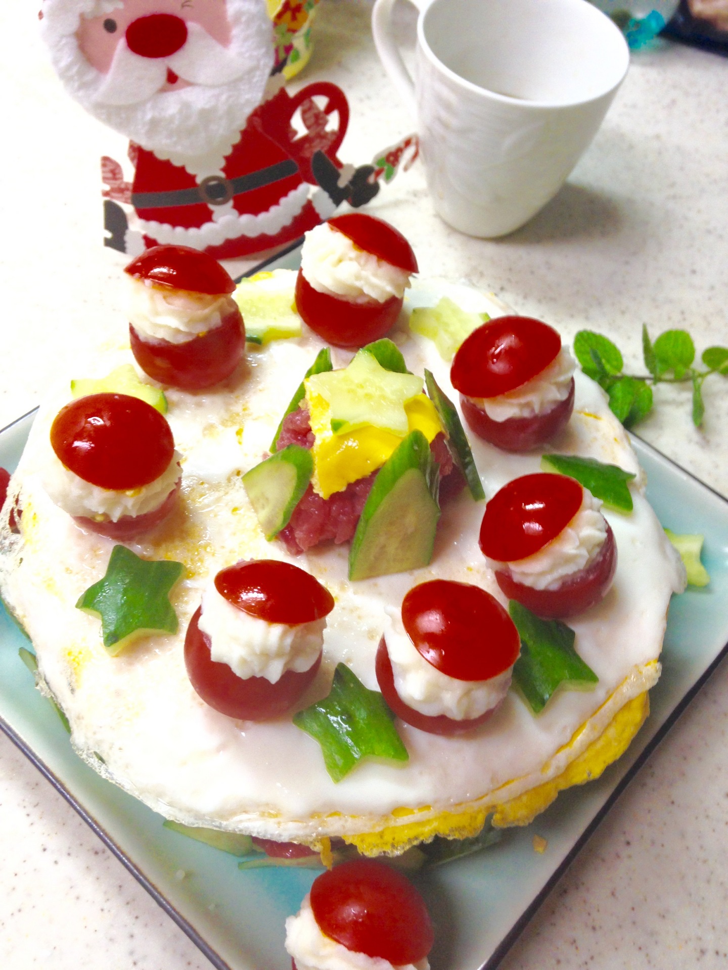 和みcafe うららかな午後 子どもと作るクリスマス寿司ケーキ