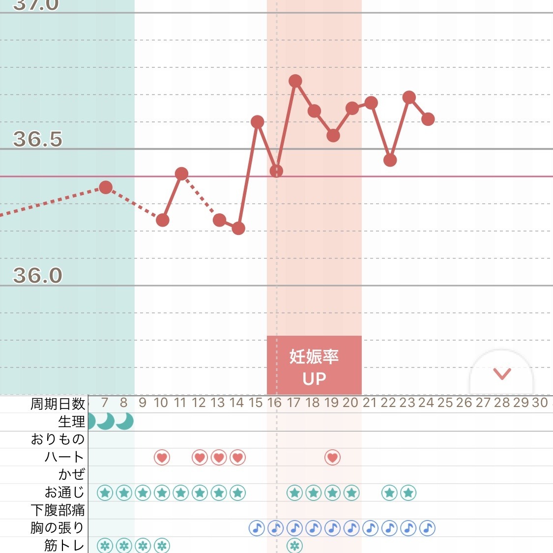 高温期10日目 胸の張り