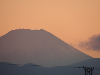 元旦の夕方の富士山