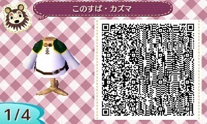 どうぶつの森 500時間超プレイ 名誉村民オヤジのブログ 服qrコード アニメキャラ