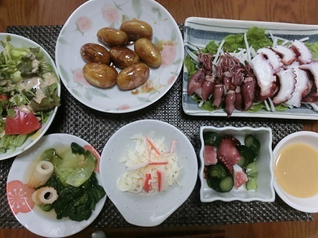 A Day By Day Account Of My Life タコとホタルイカの酢味噌 Octopus And Firefly Squid With Vinegared Miso