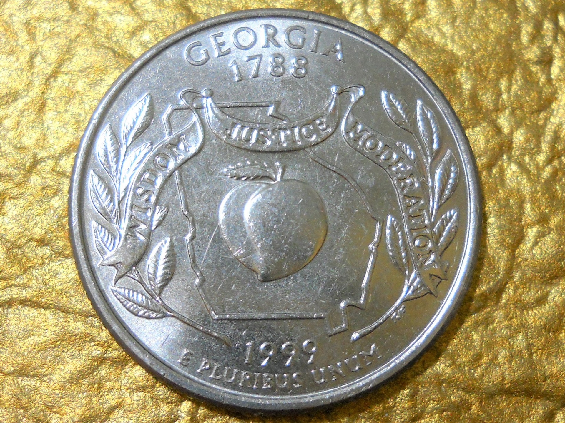コレクションの記載 アメリカ合衆国 50州25セント硬貨プログラム ジョージア州 25セント コイン