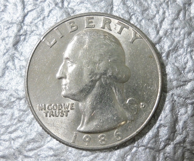 コレクションの記載 アメリカ ワシントン 25セント コイン
