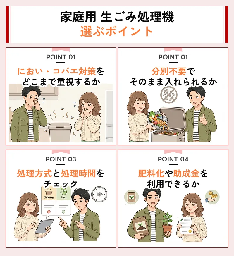 助成金に注目！家庭用生ごみ処理機を選ぶときに見るべきポイント