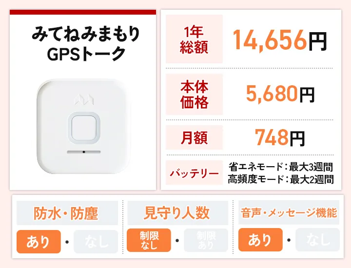 みてねみまもりGPSトーク