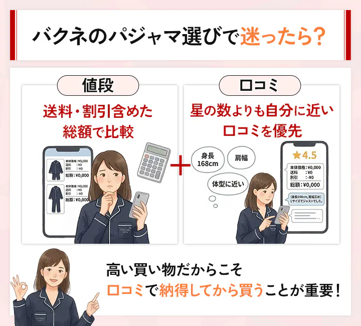 バクネのパジャマの選び方まとめ