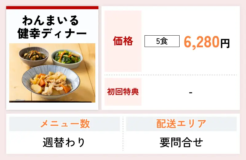 わんまいる 健幸ディナー