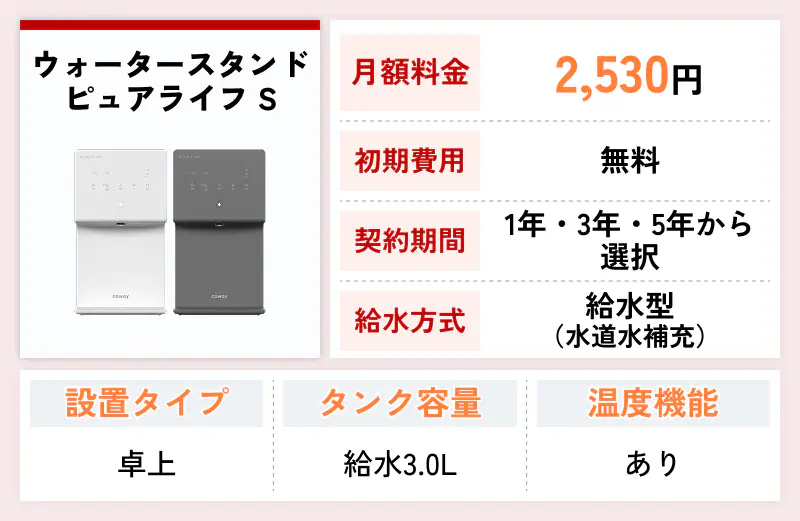 ウォータースタンド ピュアライフ S