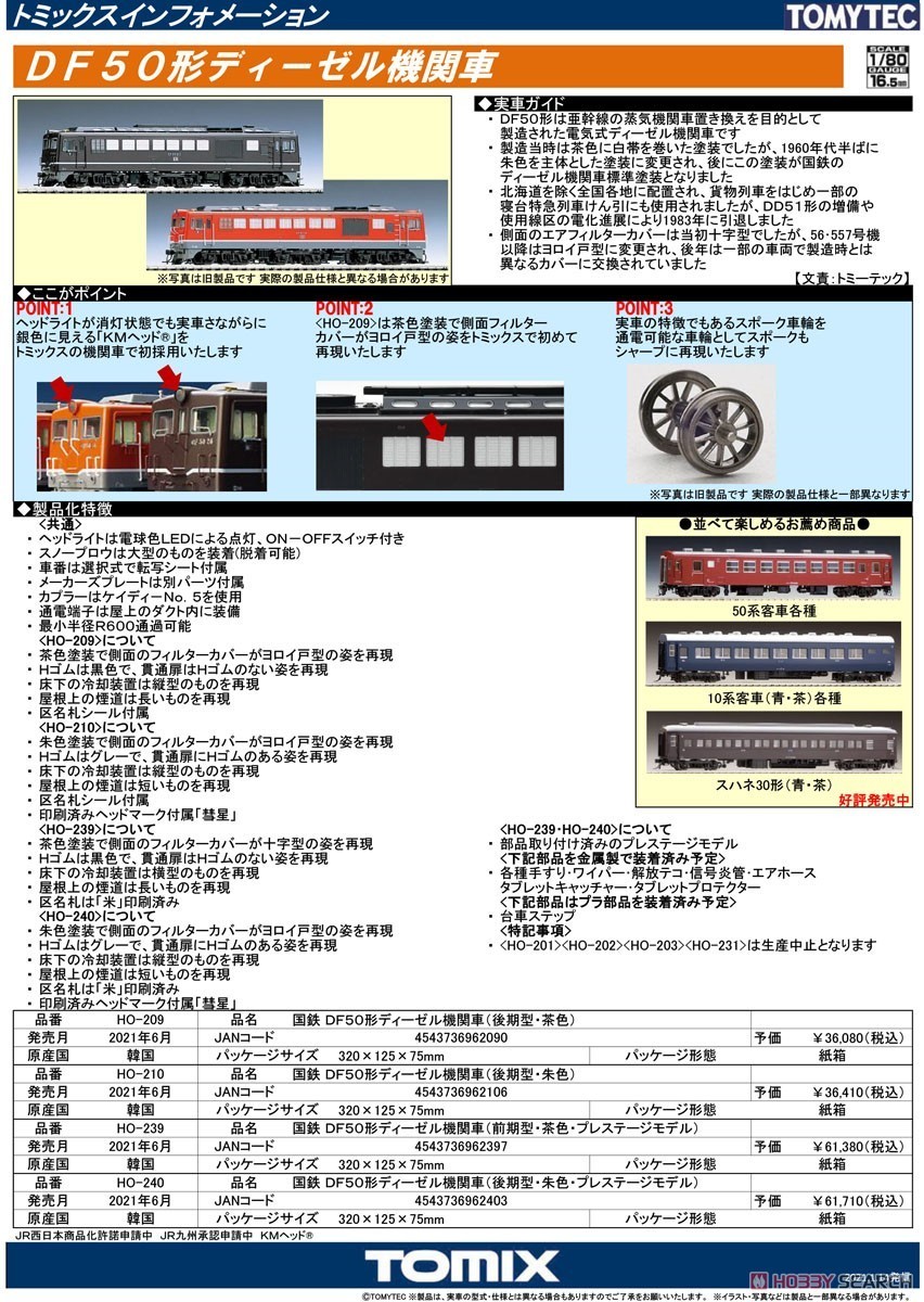 ファンツールBlog: 国鉄 DF50形 ディーゼル機関車 (後期型・朱色