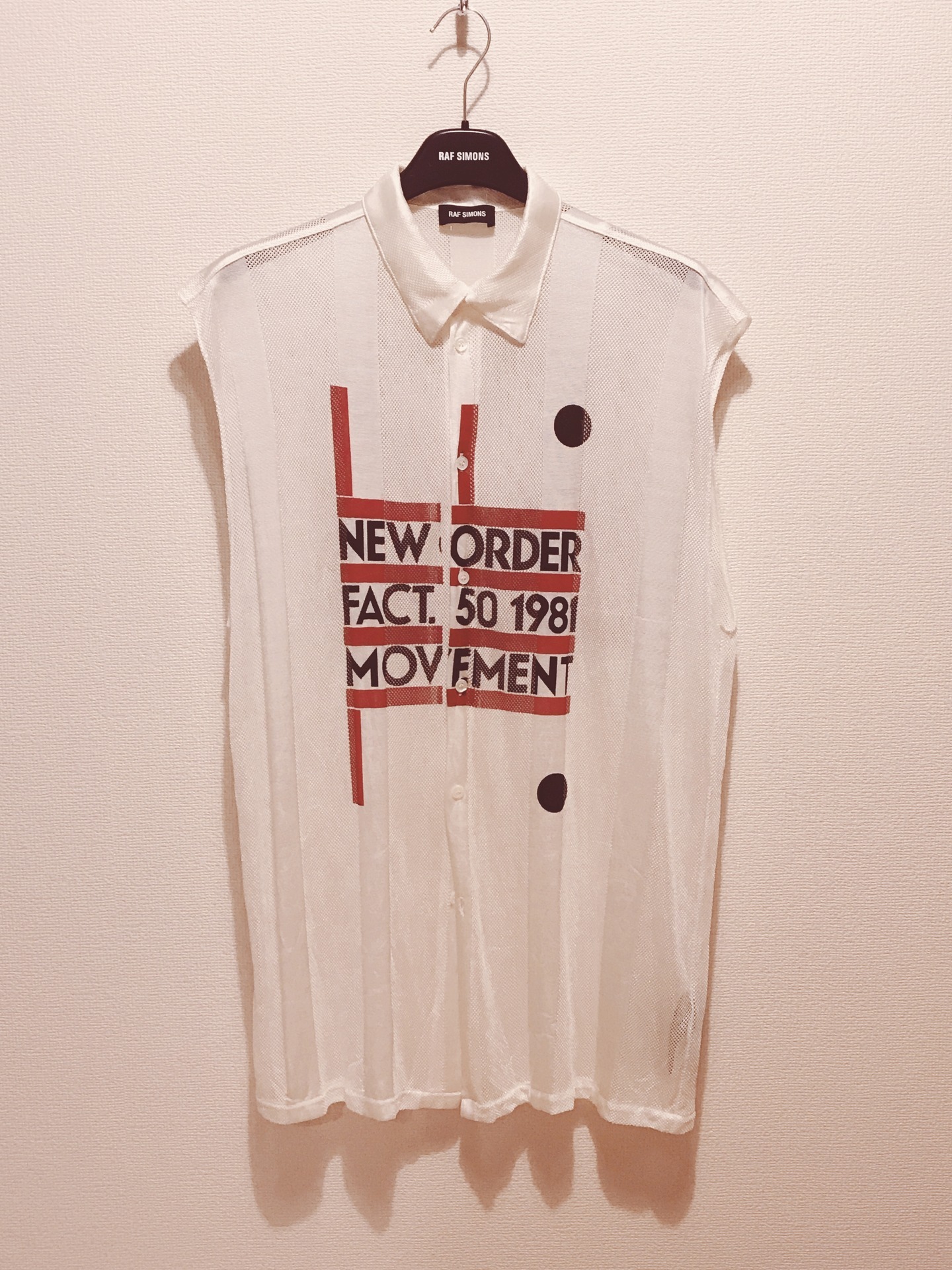 Life is beautiful: 18SS RAF SIMONS New Order メッシュシャツ