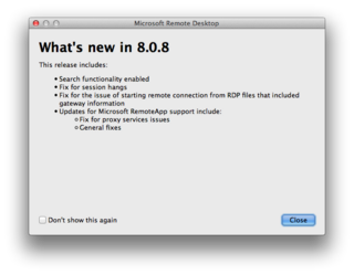 Microsoft Remote Desktop 8.0.8