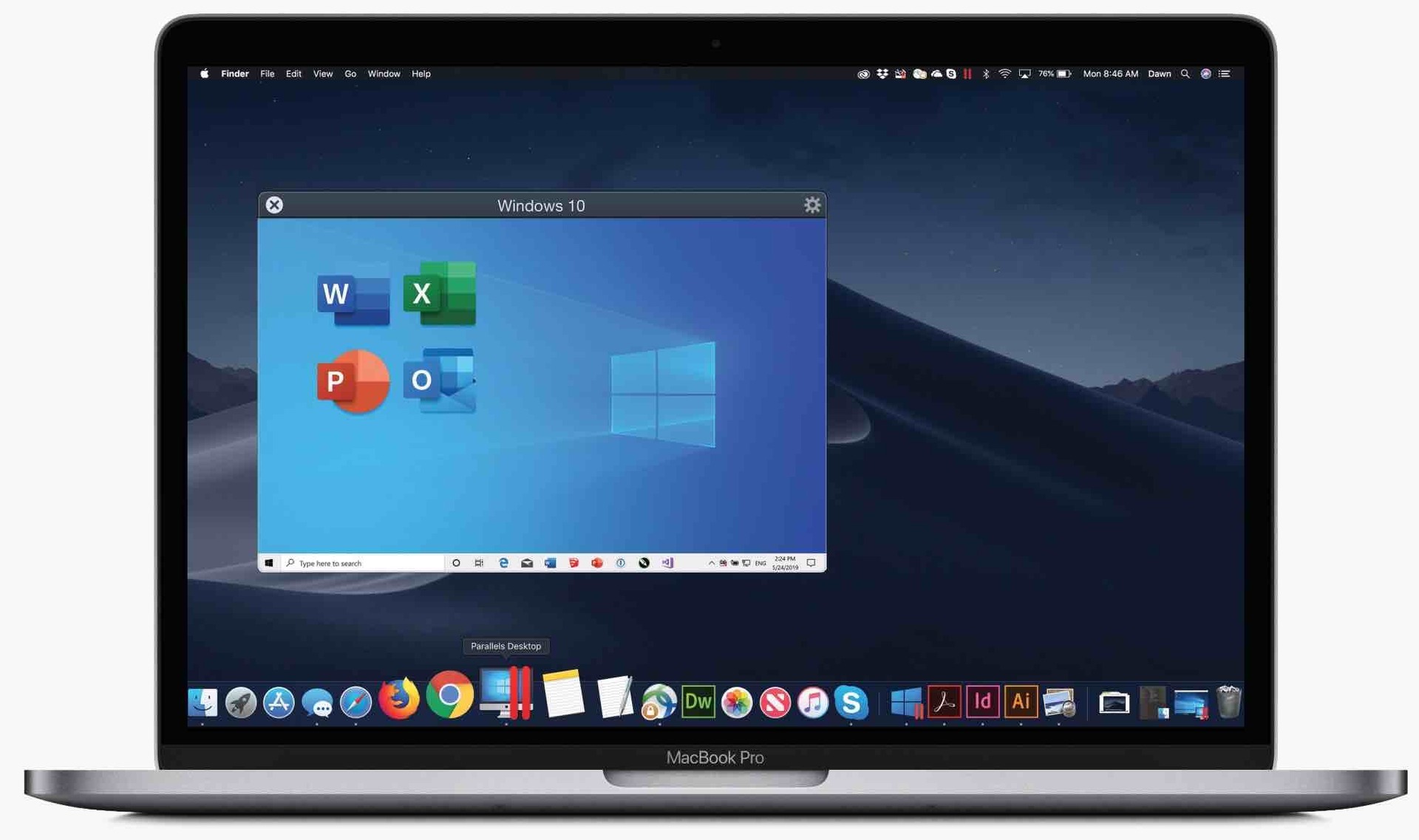 macOS Mojaveœ삵ĂParallels Desktop 15{Windows10̃C[W
