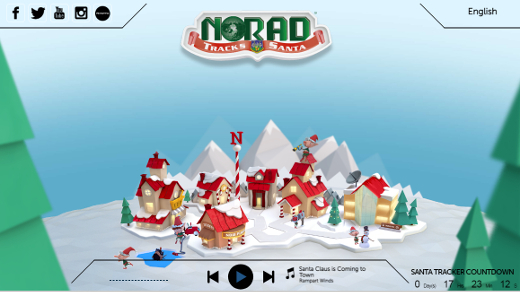 Official NORAD Tracks Santa top SS摜