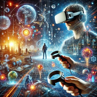 DALLEE 2024-10-12 15.45.43 - An immersive image showcasing a VR experience. A person is wearing a virtual reality headset and interacting with a virtual world filled with vibrant .jpg