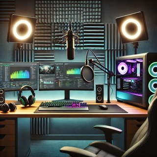 DALLEE 2024-10-14 07.27.36 - An image showcasing a professional streaming setup. The scene features a well-organized desk with a high-end microphone, dual monitors, a webcam, a ri.jpg