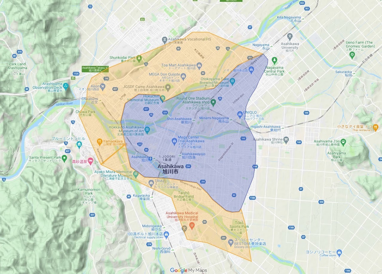 旭川 生活暮らし情報お届けブログ 旧自転車通行ガイドblog版 エリア拡大 旭川 市のウーバーイーツが配達エリア拡大 末広 近文 緑町 忠和 旭神 東光 緑が丘が対象に