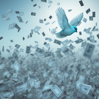 yasubee_Twitter_Flying_freely_Blue_bird_Money_Falling_from_the__5f950f74-6da9-4a7a-baf2-1e76d8818c61.png